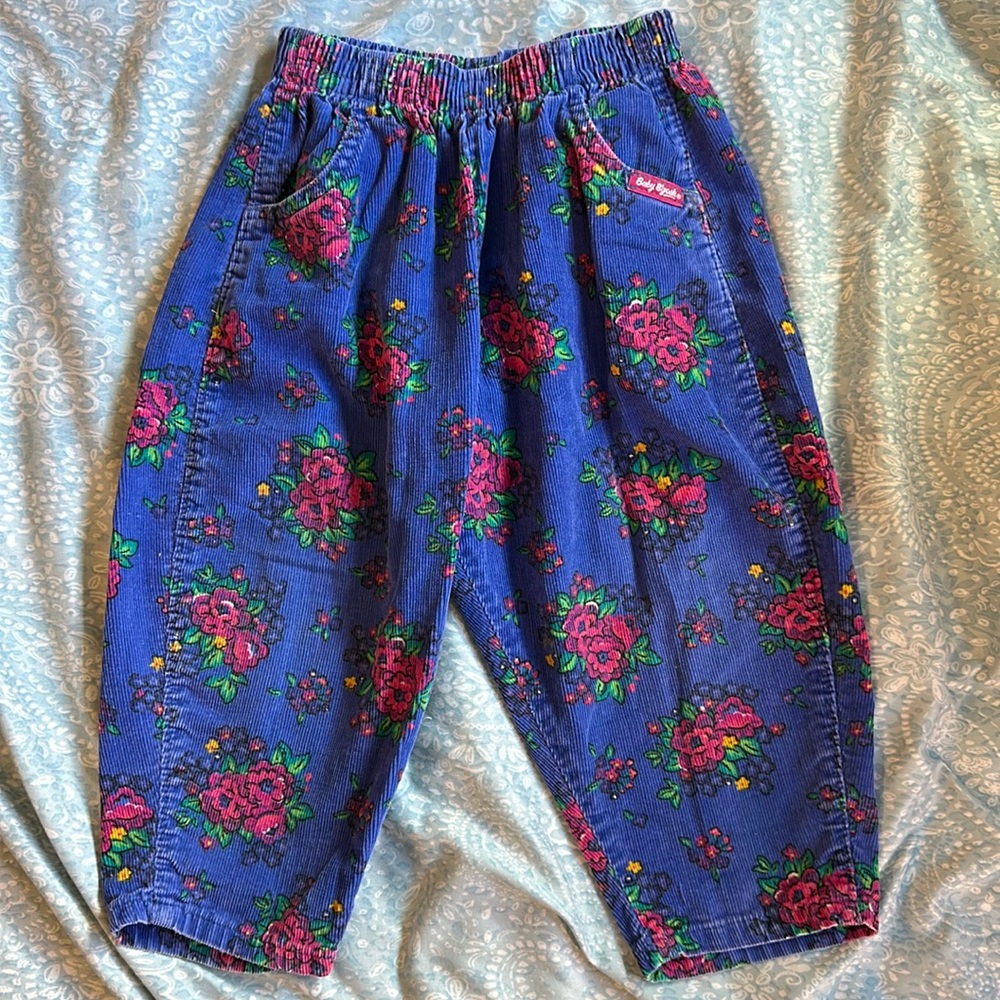 Baby B'gosh vintage printed corduroy pants, size 2T